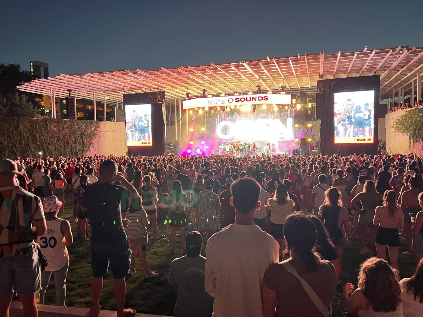 Sips and Sounds Coca-Cola music festival crowd in Austin, TX