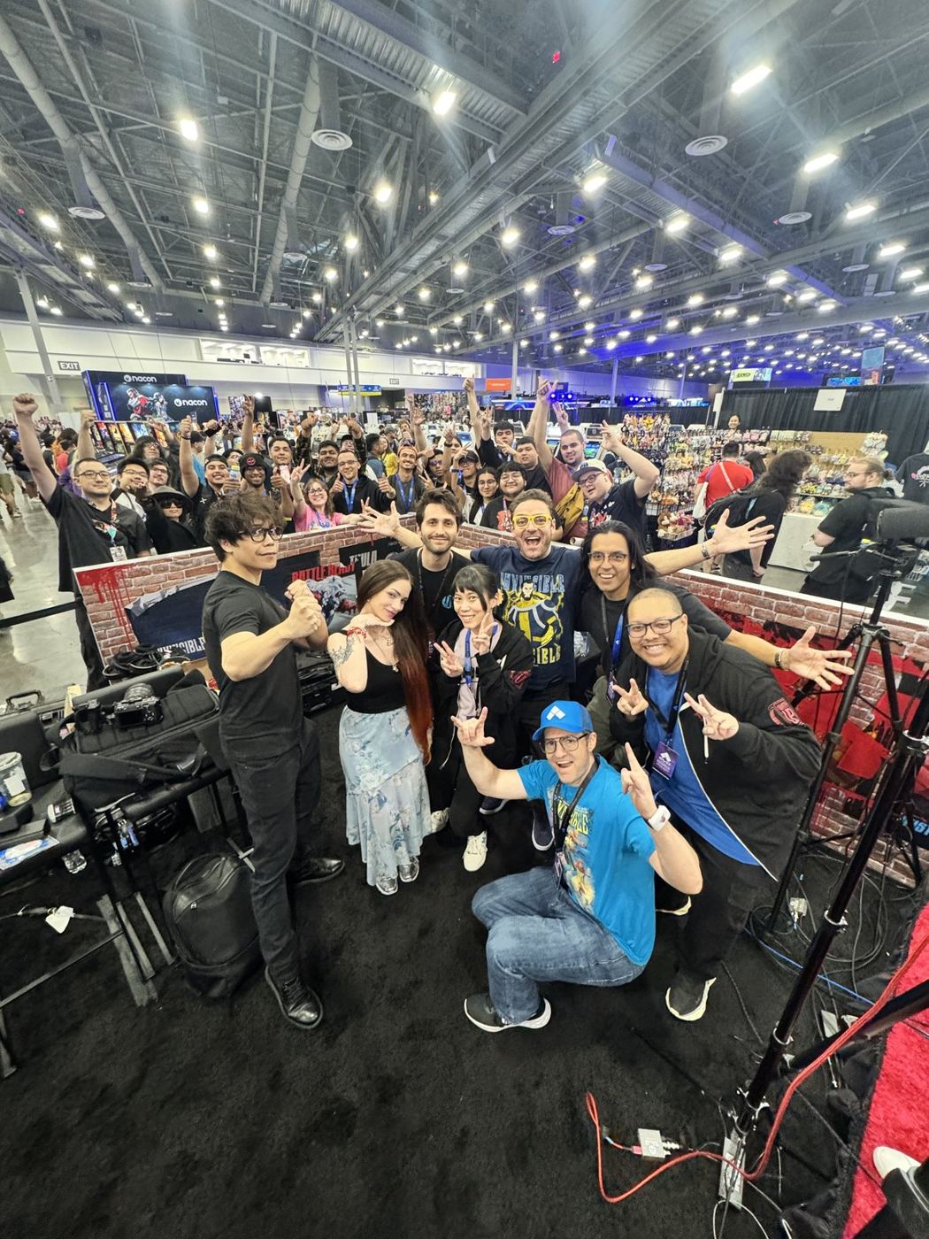 Skybound EVO 2026 custom booth build with team on-site